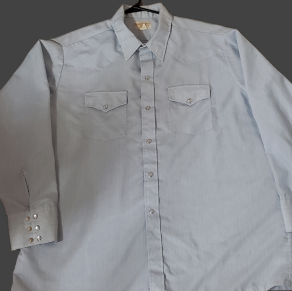 BIG TALL Christopher Hart Long Sleeve Light Blue Men's Button Up Dress Shirt - Picture 1 of 6